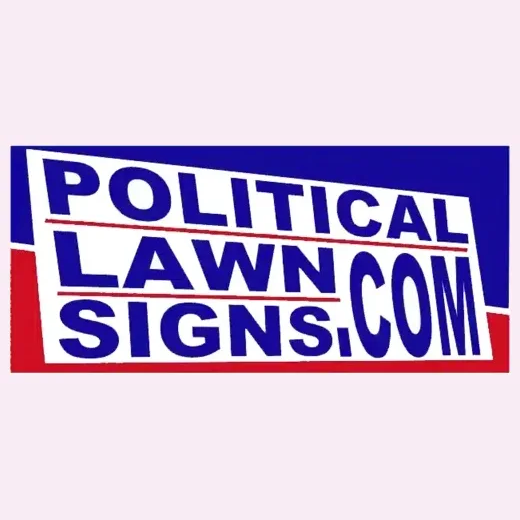 politicallawnsigns brand logo for politicallawnsigns.com