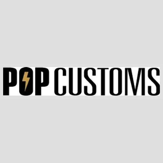 popcustoms brand logo for popcustoms.com