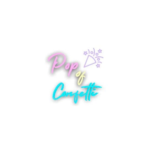 popofconfetti brand logo for popofconfetti.com