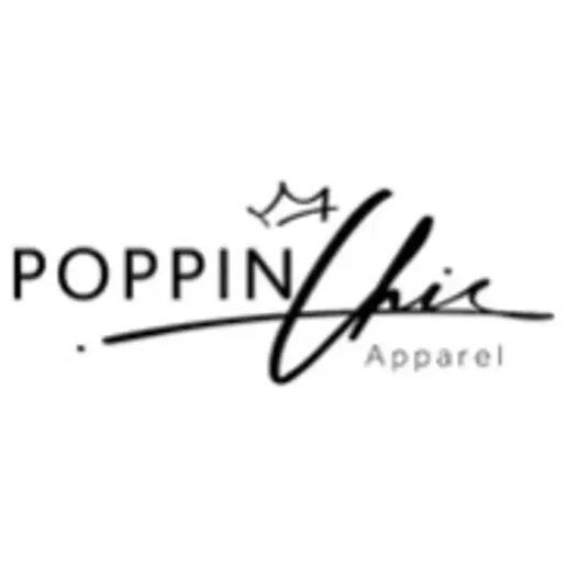 poppinchicapparel brand logo for poppinchicapparel.com