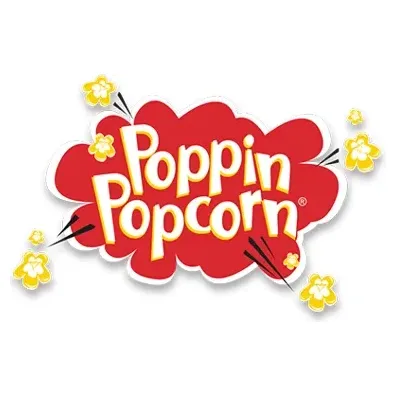 poppinpopcorn brand logo for poppinpopcorn.com