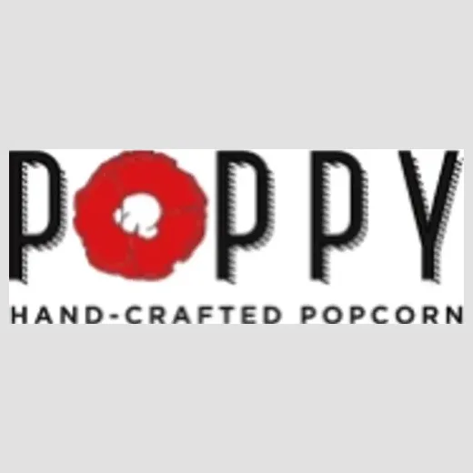 poppyhandcraftedpopcorn brand logo for poppyhandcraftedpopcorn.com