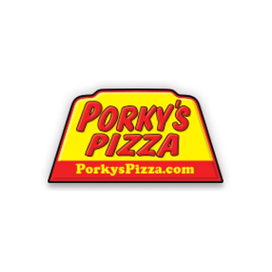 porkyspizza brand logo for porkyspizza.com