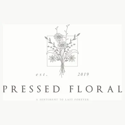 pressedfloral brand logo for pressedfloral.com