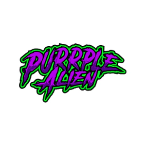purrplealien brand logo for purrplealien.com