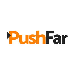 pushfar brand logo for pushfar.com