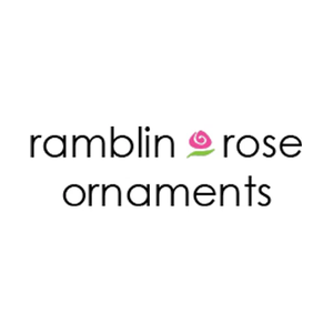 ramblinroseornaments brand logo for ramblinroseornaments.com