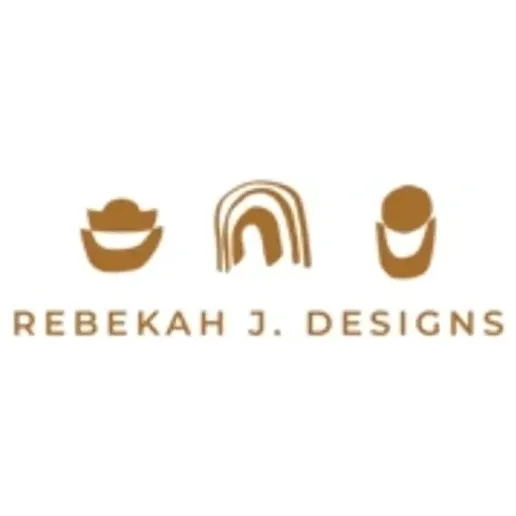 rebekahjdesigns brand logo for rebekahjdesigns.com