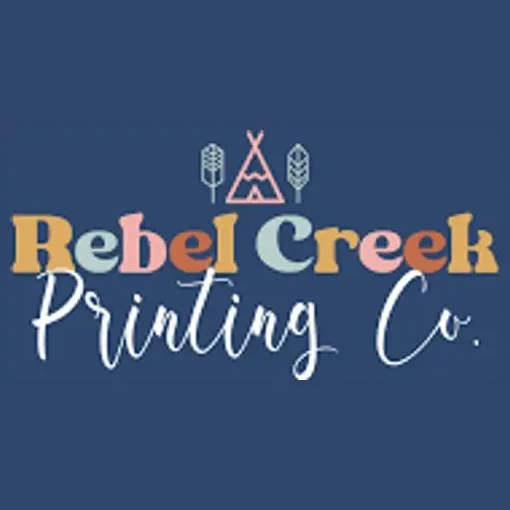 rebelcreekprinting brand logo for rebelcreekprinting.com