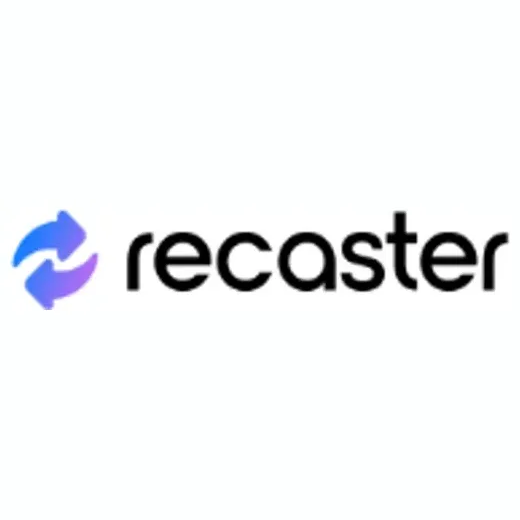 recaster brand logo for recaster.ai