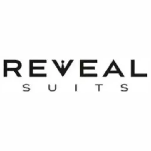 revealsuits brand logo for revealsuits.com