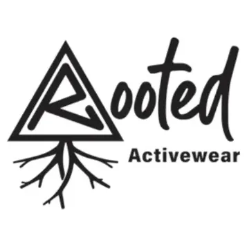 rootedactivewear brand logo for rootedactivewear.com