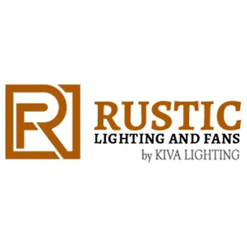 rusticlightingandfans brand logo for rusticlightingandfans.com