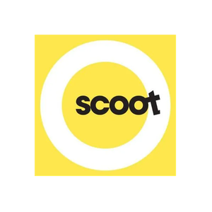 Scoot brand logo for flyscoot.com