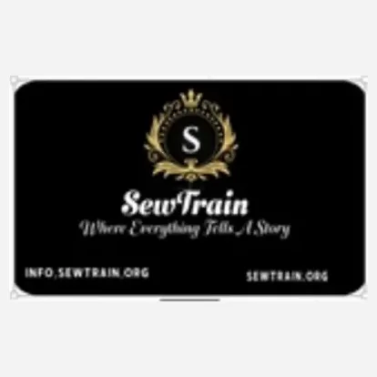sewtrain brand logo for sewtrain.org
