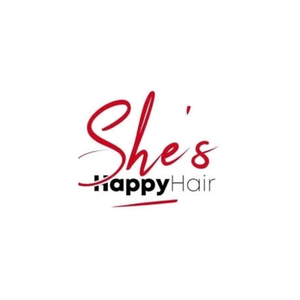 sheshappyhair brand logo for sheshappyhair.com