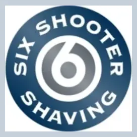 sixshootershaving brand logo for sixshootershaving.com