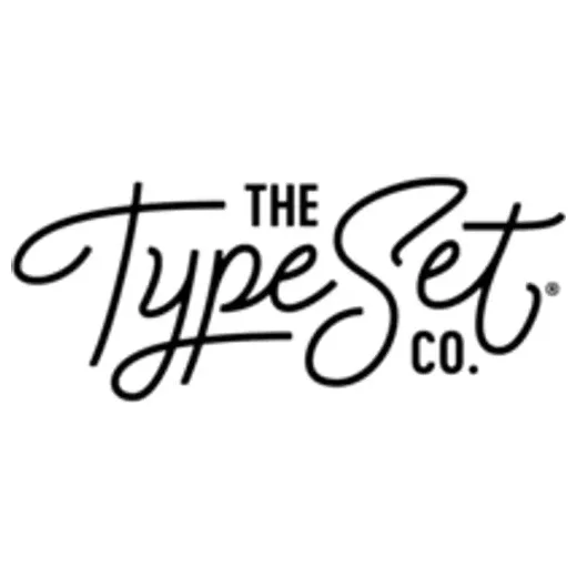 Thetypesetco brand logo for stock.thetypesetco.com