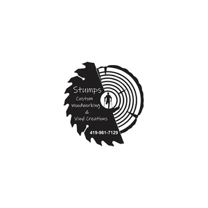 stumpscustomwood brand logo for stumpscustomwood.com