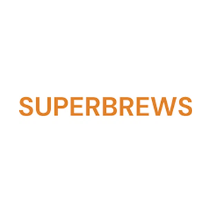 superbrews brand logo for superbrews.co