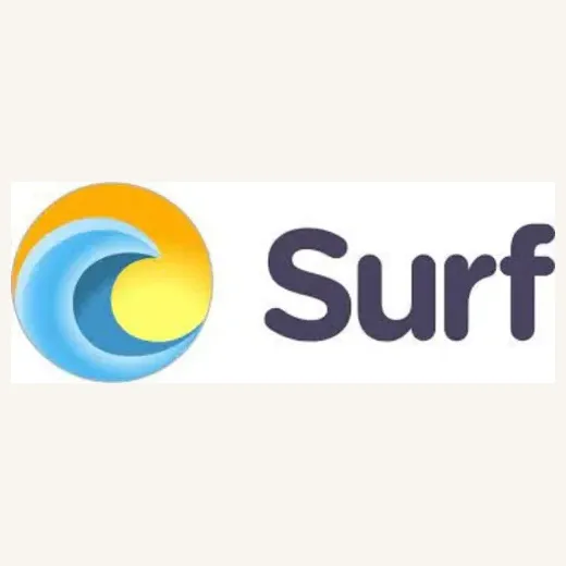 Surf brand logo for joinsurf.com