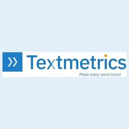 textmetrics brand logo for textmetrics.com