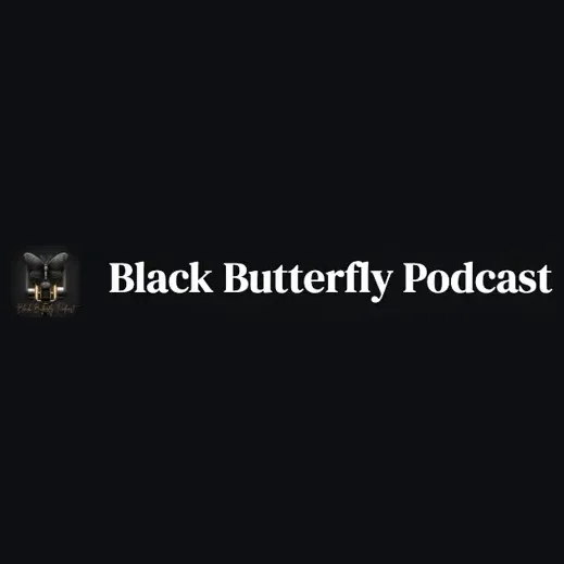 The Black Butterfly brand logo for blackbutterflypodcast.com