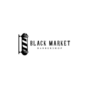 The Black Market brand logo for blackmarketbarbershopsd.com