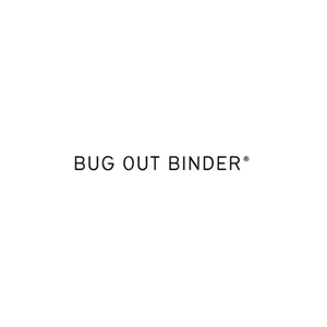 The Bug Out brand logo for bugoutbinder.com