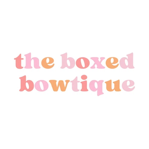 theboxedbowtique brand logo for theboxedbowtique.com