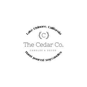 thecedarcompanycandles brand logo for thecedarcompanycandles.com