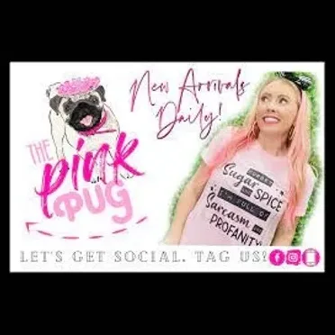 thepinkpugshop brand logo for thepinkpugshop.com