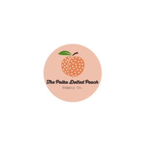 thepolkadottedpeach brand logo for thepolkadottedpeach.com