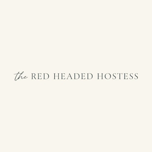 theredheadedhostess brand logo for theredheadedhostess.com