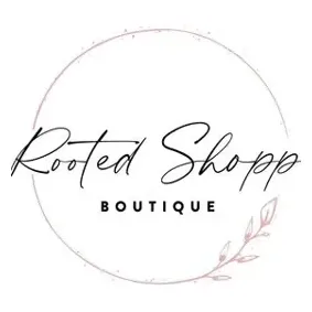 therootedshoppe brand logo for therootedshoppe.com