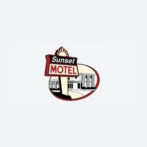 thesunsetmotel brand logo for thesunsetmotel.com