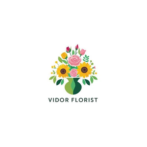 thevidorflorist brand logo for thevidorflorist.com