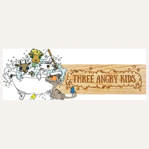 threeangrykids brand logo for threeangrykids.com