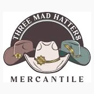 threemadhattersmercantile brand logo for threemadhattersmercantile.com