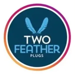 twofeatherplugs brand logo for twofeatherplugs.com
