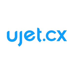 ujet brand logo for ujet.cx