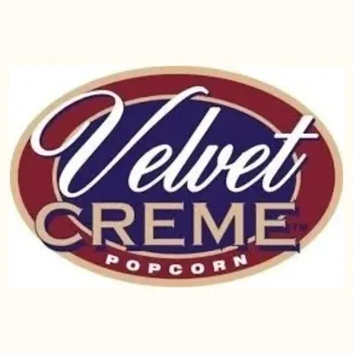 velvetcremepopcorn brand logo for velvetcremepopcorn.com