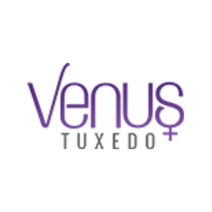 venustuxedo brand logo for venustuxedo.com