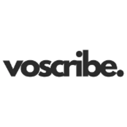 voscribe brand logo for voscribe.com