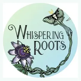 whisperingrootsapothecary brand logo for whisperingrootsapothecary.com