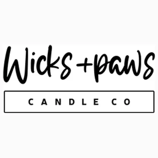 wicksandpawscandleco brand logo for wicksandpawscandleco.com