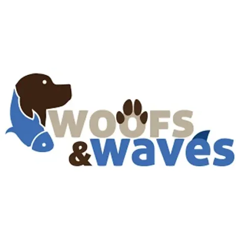 woofsandwaves brand logo for woofsandwaves.com