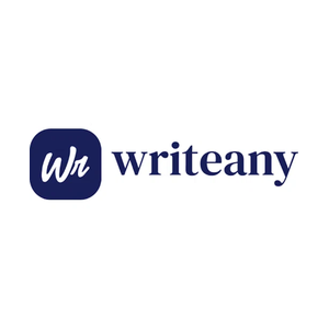 writeany brand logo for writeany.com