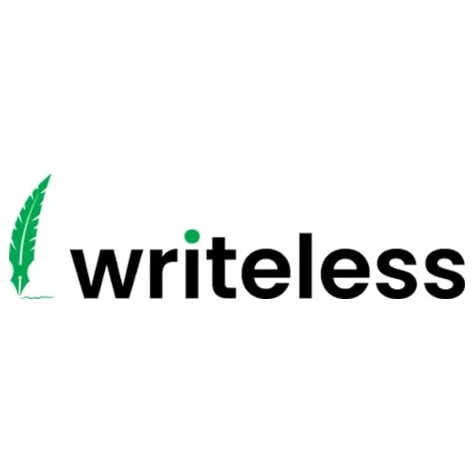 writeless brand logo for writeless.ai