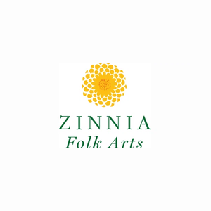 zinniafolkarts brand logo for zinniafolkarts.com
